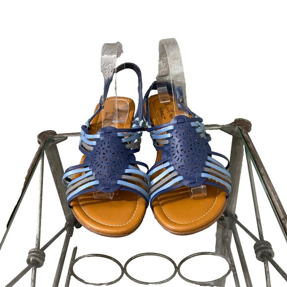 Coldwater Creek Wedge Sandals women’s size 11 Blue walk with me - Picture 2 of 12